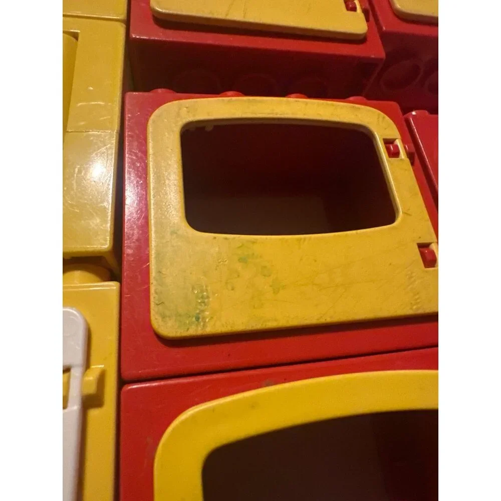 Vintage Lego Duplo 18 Window &‎ Door Pieces Assorted Lot taxi camping